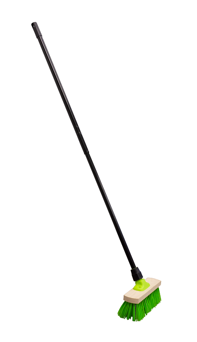Straatbezem PVC | Tweedelige telescoop steel