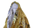 Reddingsdeken polyester film zilver / goud , gevouwen in ritssluitingszak 160 x 210 cm p/st 