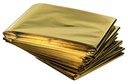 Reddingsdeken polyester film zilver / goud , gevouwen in ritssluitingszak 160 x 210 cm p/st 