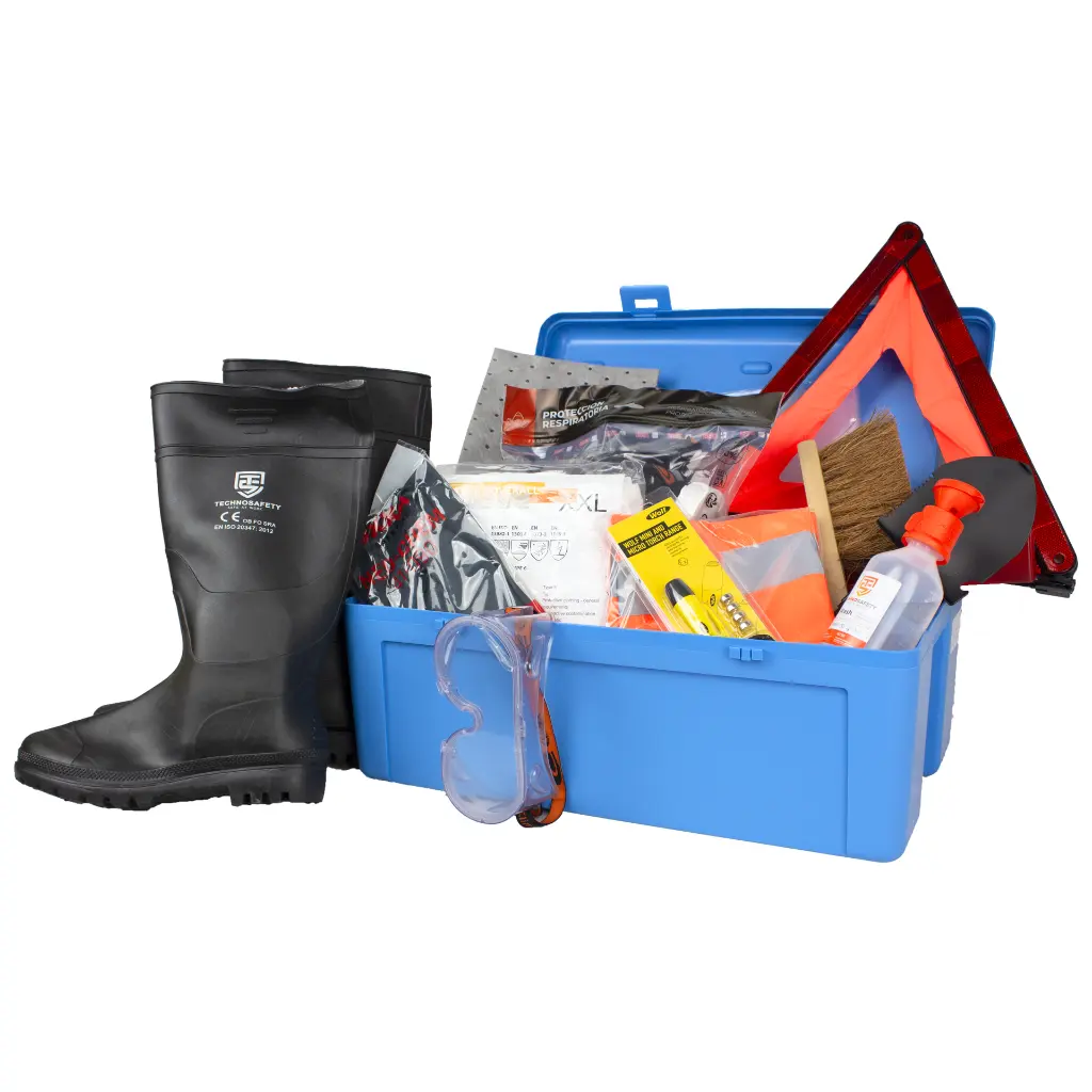 Technosafety ADR koffer compleet | Klasse 1 t/m 6,8,9 | Met ATEX lamp - zijkant.webp