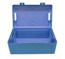 Koffer B2 blauw/opvangcontainer. Gewicht: 1,8kg. Afm: 52 x 31 x 21cm
