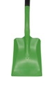 Schep met steel voor chemicalien, lang 1215 gram afmeting 95x24x30 cm. Anti statisch Vonk vrij