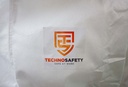Technosafety wegwerp overall, Cat III, Type 4/5/6, Wit met oranje seal, Anti-statisch, Maat M