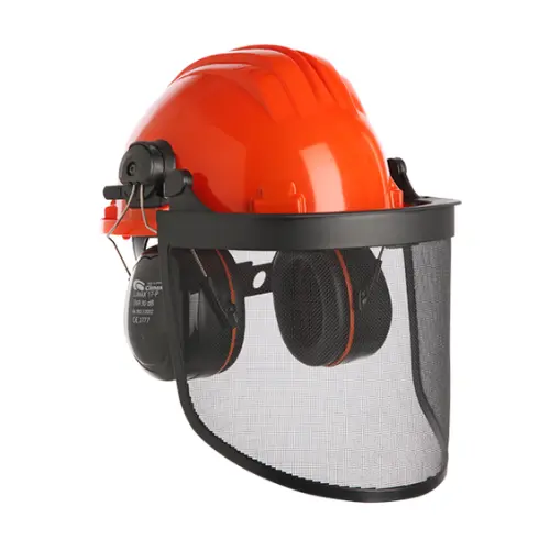[451066003] Climax Bosbouwhelm 437 | Oranje | Draaiknop | Incl. Gaasscherm en 17-P Oorkappen