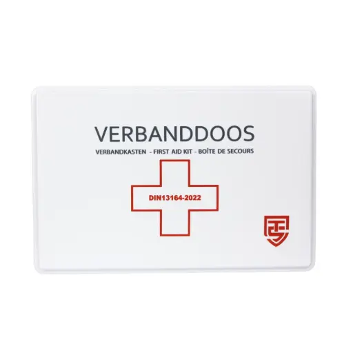 [301022016] Technosafety Verbanddoos | DIN13164-2022 | Met wandhouder