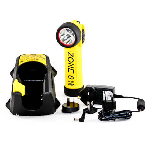 [602022016] Wolf oplaadbare Zaklamp R-55H | ATEX zone 0, 1 en 2 | Incl. oplader