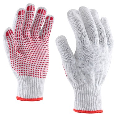 [455066014] Gebreide Werkhandschoen | PVC nopjes | maat 11