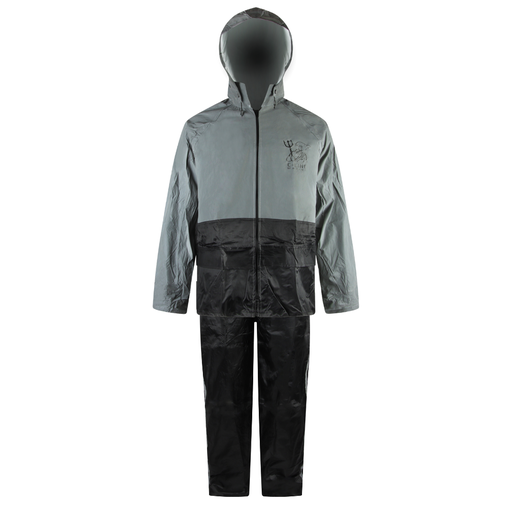 [456022333] C-Line reflecterend Regenpak met capuchon | Maat XL | Reflectie jas met zwarte broek