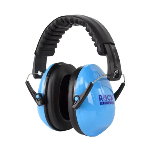 [453066009] Rock Oorkappen kind | 27 dB | Blauw